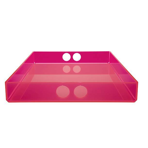 Small Serving Tray Pink Acrylic