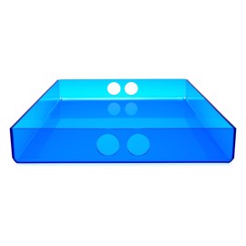 Large Serving Tray Blue Acrylic