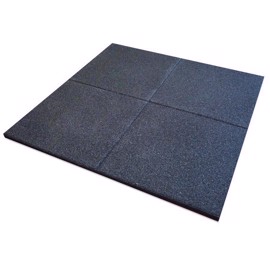 Black UniSoft Rubber Tile 50 x 50 cm