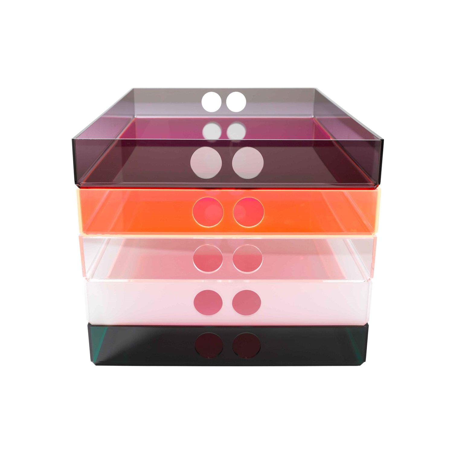 Large white acrylic serving tray from Neon Living