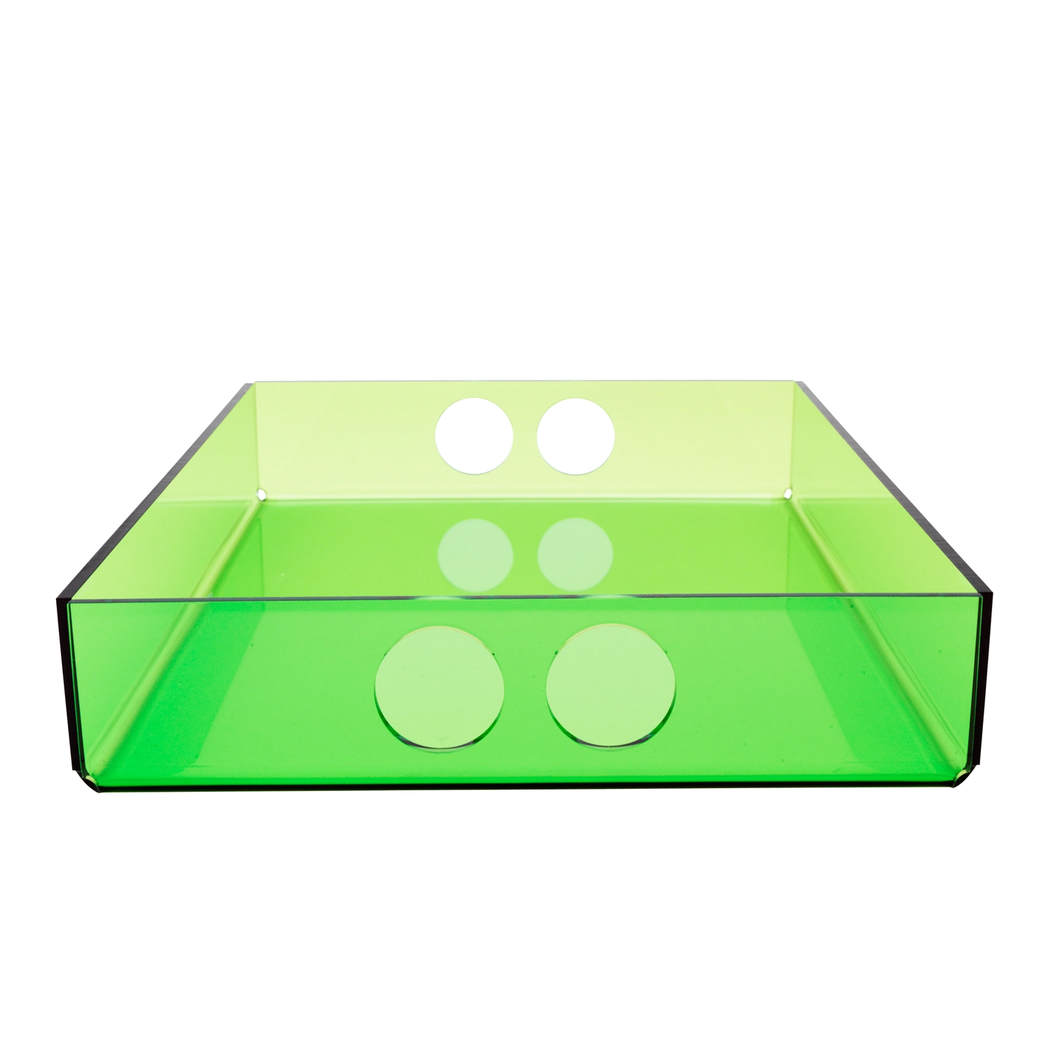 Small green acrylic serving tray from Neon Living