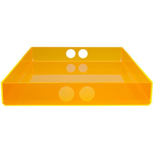 Small Serving Tray Orange Acrylic