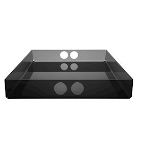 Large Serving Tray Black Acrylic