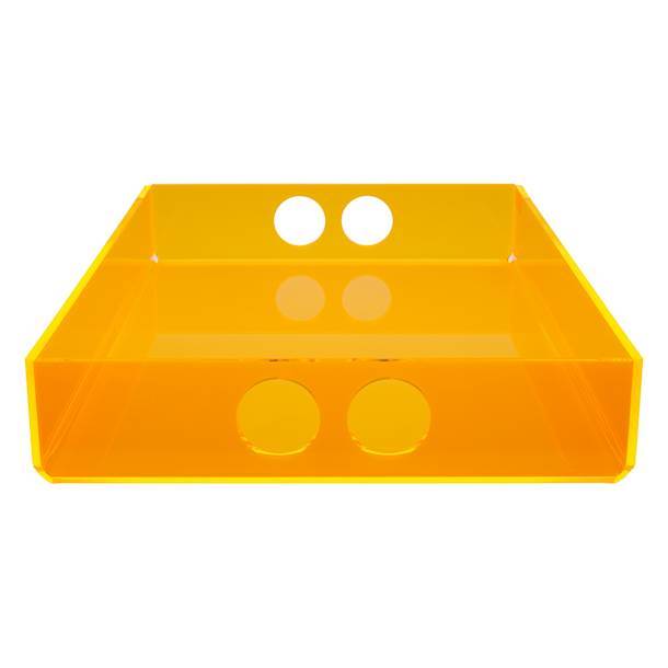 Large Serving Tray Orange Acrylic