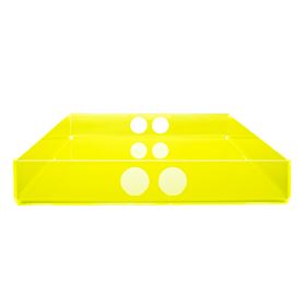 Large Serving Tray Yellow Acrylic