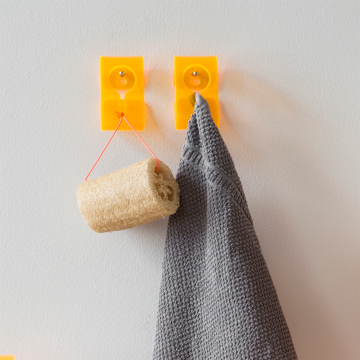 Orange acrylic hanging hooks
