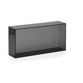 Smokey coloured acrylic oblong box
