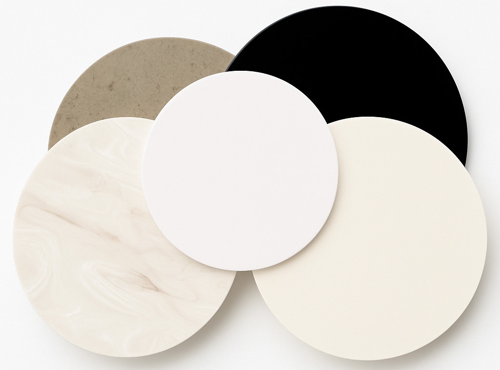 Round Corian slabs