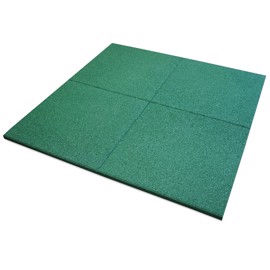 Green UniSoft Rubber Tile 50 x 50 cm