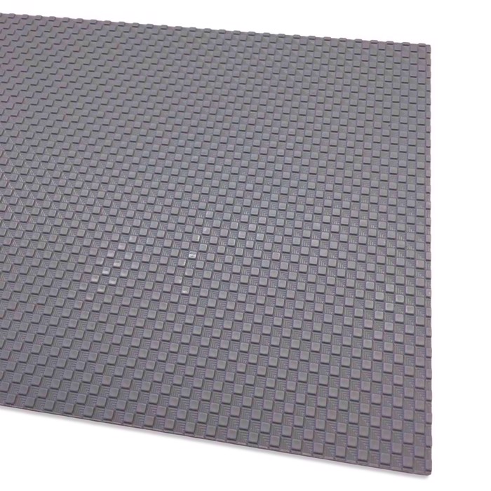 Grey, slip-resistant hard plastic sheet 300 x 200 cm