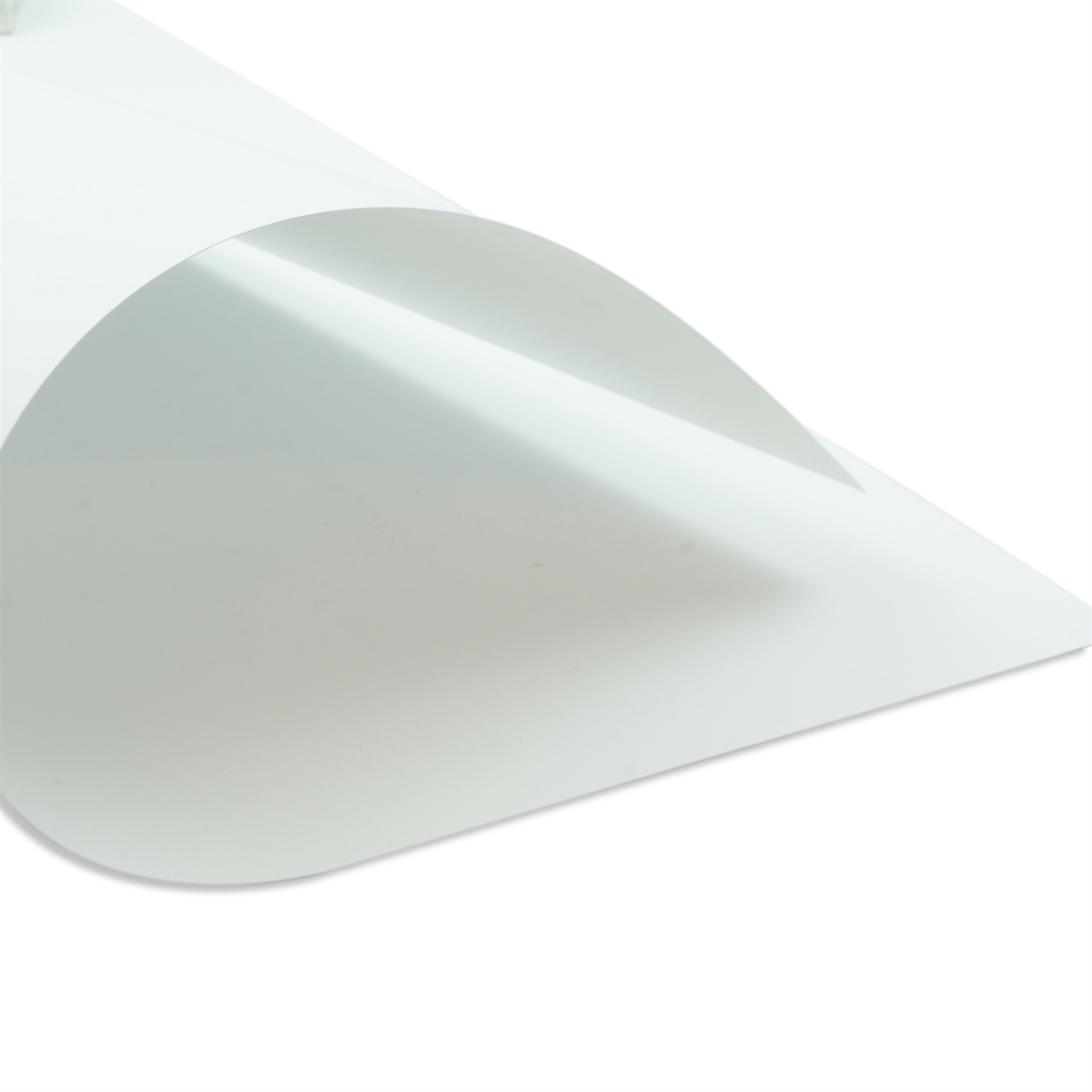 Thin white PVC film. Shelf protection.