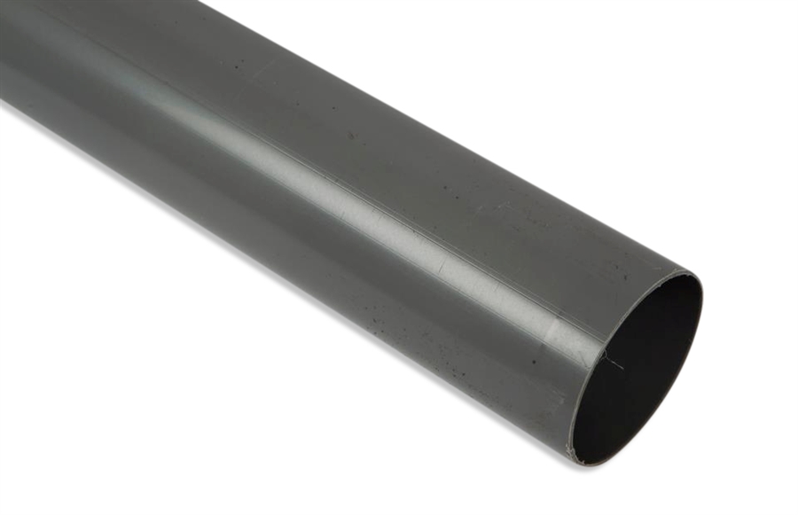 Plastic downpipe 2 metres. Size 75 mm.